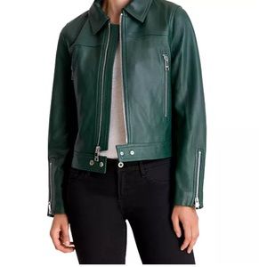 BNWT! Michael Kors Leather Moto Jacket